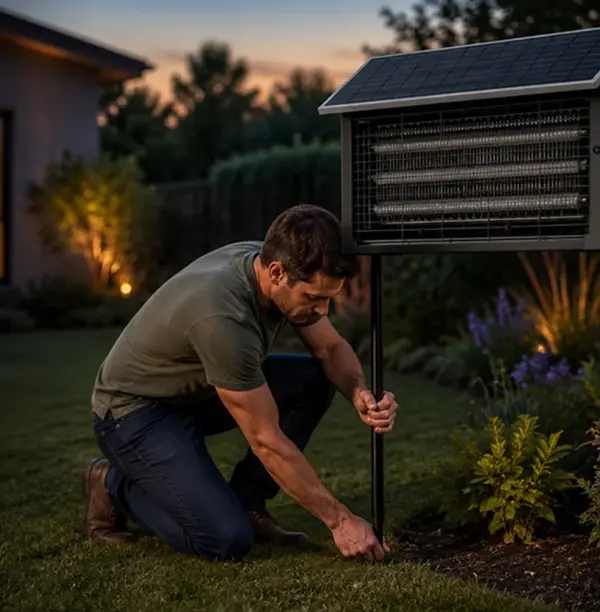 BugZapp Automatic Solar Bug Zapper Setup